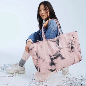 NWT PINK Victoria’s Secret Canvas Tote Bag